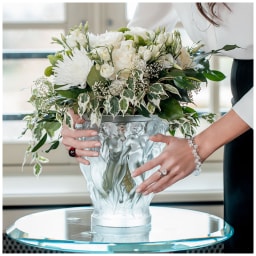 Lalique, Bacchantes vases, Vase, clear