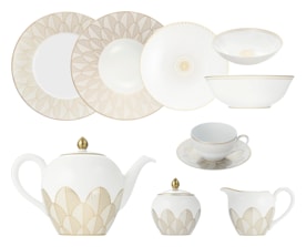 Christofle, Malmaison Impériale Gold, Essential set for 6 persons