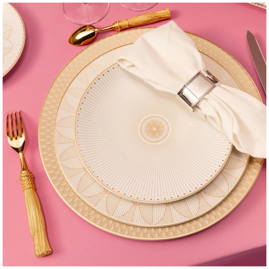 Christofle, Malmaison Impériale Gold, Breakfast set for 6 persons