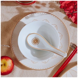 Christofle, Malmaison Impériale Gold, Grand dining set for 8 persons