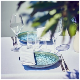 Jaune de Chrome, Nymphéa, Grand dining set for 8 persons
