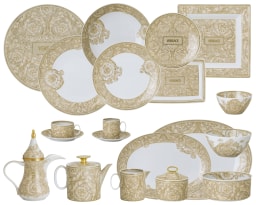 Versace, Barocco Beige, Grand dining set for 8 persons