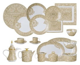 Versace, Barocco Beige, Grand dining set for 8 persons