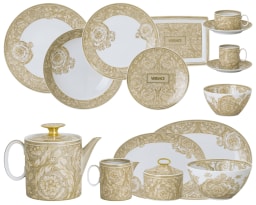 Versace, Barocco Beige, Dinner set for 6 persons
