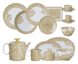 Versace, Barocco Beige, Dinner set for 6 persons