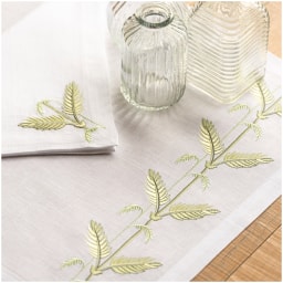 Jesurum, Plumes table set, Green, Napkin
