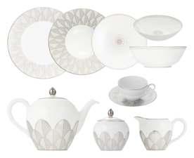 Christofle, Malmaison Impériale Platinum, Essential set for 6 persons