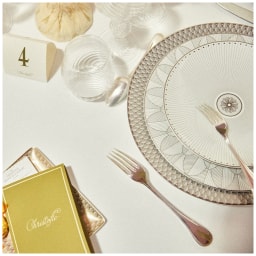 Christofle, Malmaison Impériale Platinum, Breakfast set for 6 persons