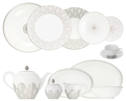 Christofle, Malmaison Impériale Platinum, Dinner set for 6 persons