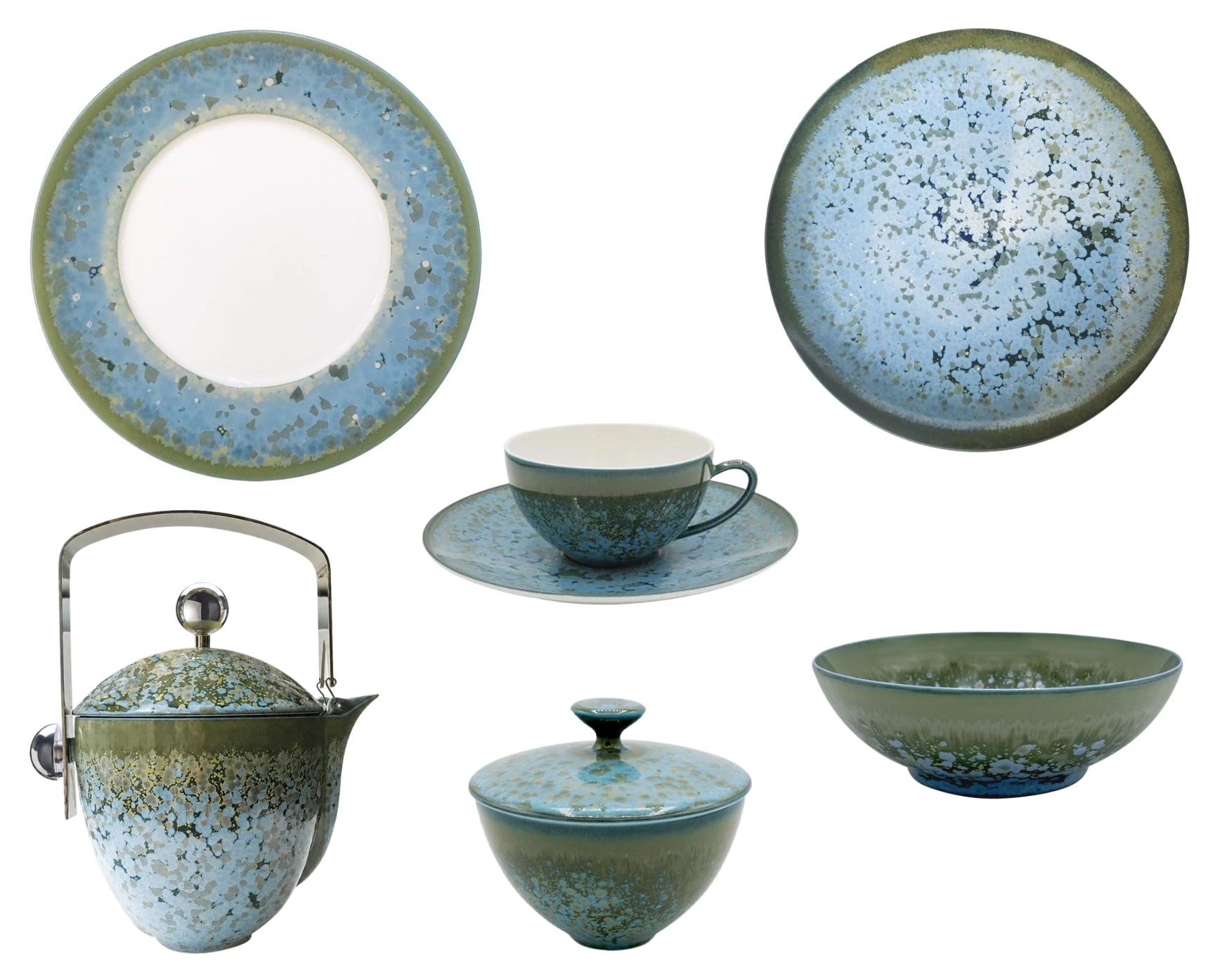 Jaune de Chrome, Nymphéa, Breakfast set for 6 persons