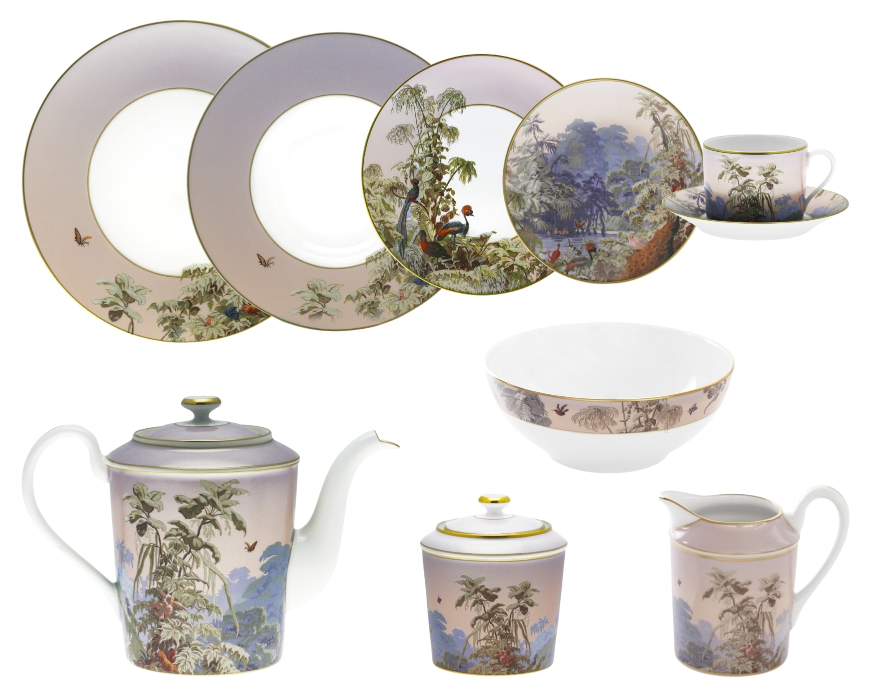 Haviland, Le Brésil, Essential set for 6 persons