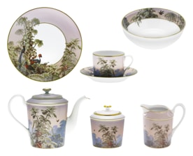 Haviland, Le Brésil, Breakfast set for 6 persons