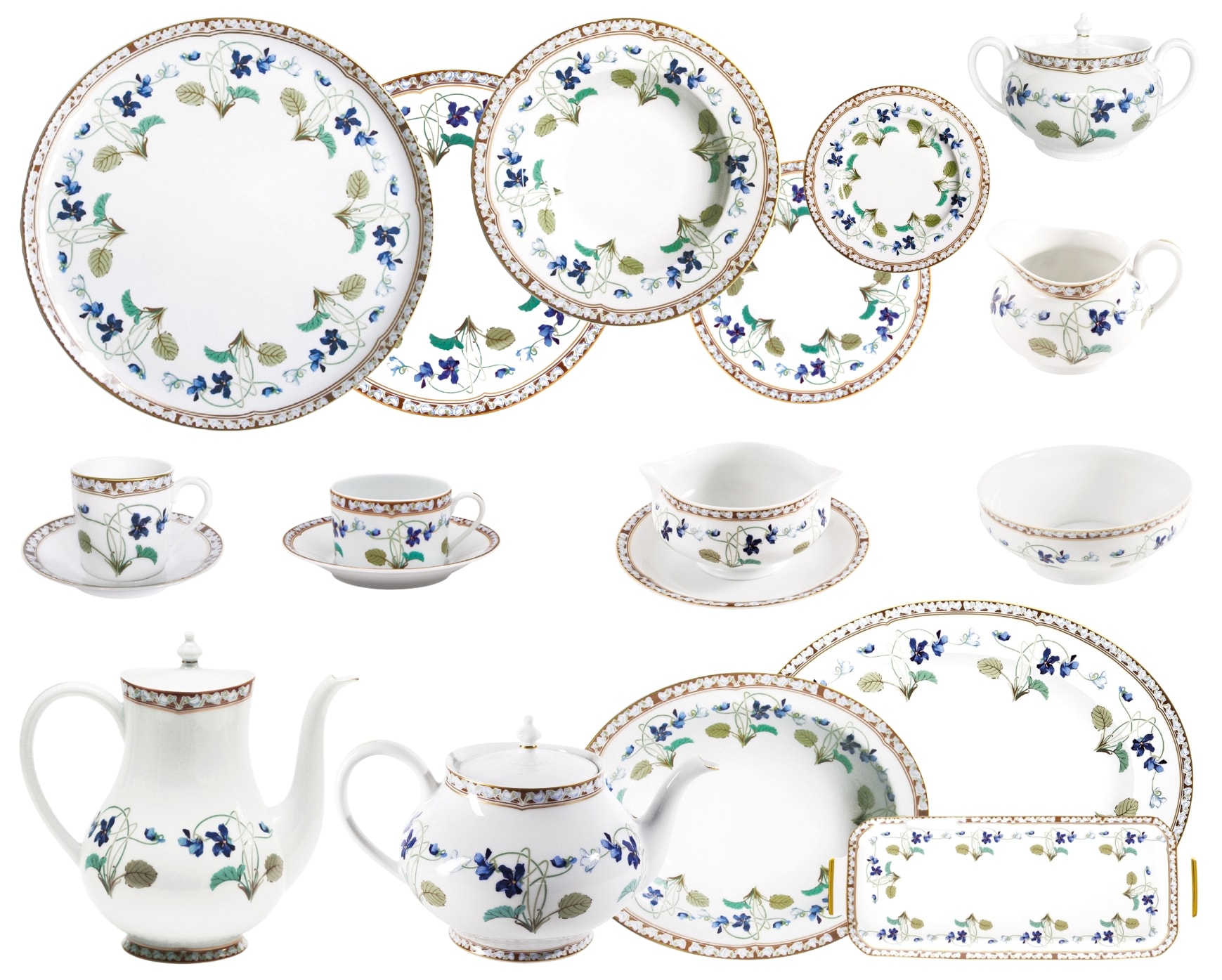 Haviland, Impératrice Eugénie, Grand dining set for 8 persons