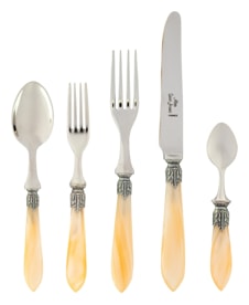 Alain Saint-Joanis, Colchique, stainless steel, Flatware set for 1 person, 5 pieces