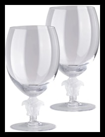 Versace, Medusa lumiere, Set of 2 red wine glasses