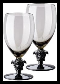 Versace, Medusa lumiere, Set of 2 white wine glasses