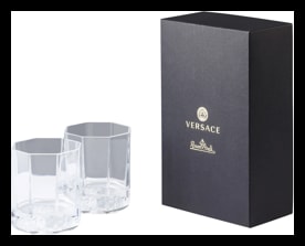Versace, Medusa lumiere, Set of 2 whiskey tumblers