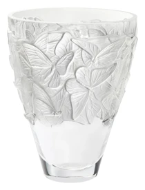 Lalique, Papillons, Large vase, clear