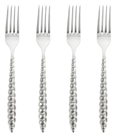 L'Objet, Homeware Collection by Jessica McCormack, Set of 4 dinner forks, silver