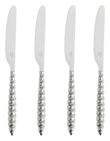 L'Objet, Homeware Collection by Jessica McCormack, Set of 4 dinner knives, silver