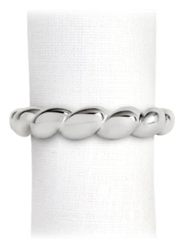 L'Objet, Homeware Collection by Jessica McCormack, Set of 4 napkin ring, silver