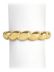 L'Objet, Homeware Collection by Jessica McCormack, Set of 4 napkin ring, gold