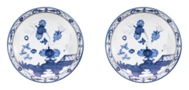 Ginori 1735, Oriente Italiano Indaco, Set of 2 individual serving plates
