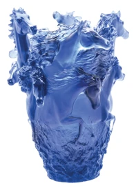 Daum, Cavalcade, Blue large vase