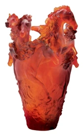 Daum, Cavalcade, Amber magnum vase