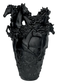 Daum, Cavalcade, Black magnum vase