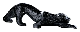 Lalique, Zeila panther sculptures, Large panther sculpture, black