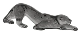 Lalique, Zeila panther sculptures, Small panther sculpture, grey