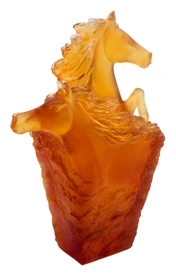 Daum, Cavalcade, Cavalcade amber pencil holder
