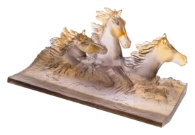 Daum, Cavalcade, Cavalcade glazed brown pencil tray