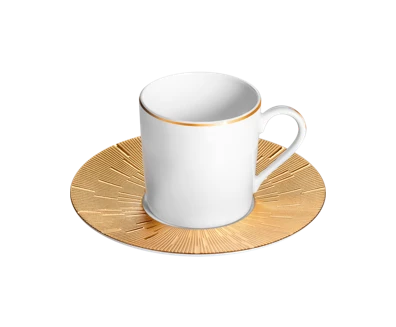 Haviland, Infini gold, Coffee cup and saucer