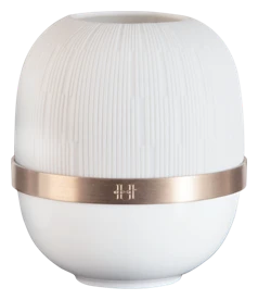 Haviland, Infini white, Medium candle holder, gold