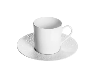 Haviland, Infini white, Coffee cup and saucer