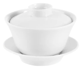 Haviland, Infini white, Chinese tea cup and saucer