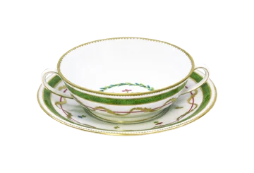 Haviland, Vieux Paris green, Soup cup and saucer