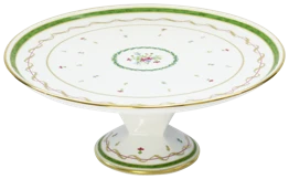 Haviland, Vieux Paris green, Footed cake platter