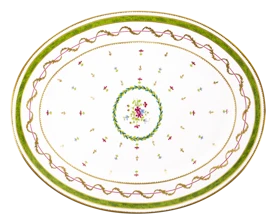 Haviland, Vieux Paris green, Oval dish, small