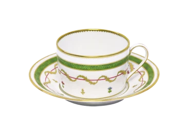 Haviland, Vieux Paris green, Tea cup and saucer