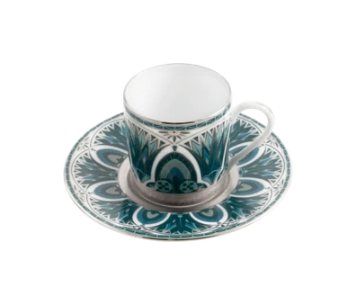 Haviland, Rêves du Nil Platinum, Coffee cup and saucer