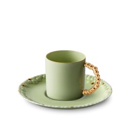 L'Objet, Haas Mojave Matcha Gold, Set of 6 espresso cups and saucers