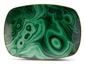 L'Objet, Malachite, Rectangular tray small