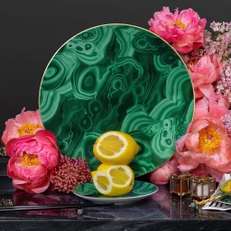 L'Objet, Malachite, Round platter - photo 3
