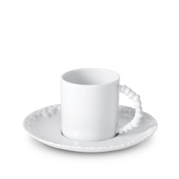 L'Objet, Haas Mojave White, Espresso cup and saucer