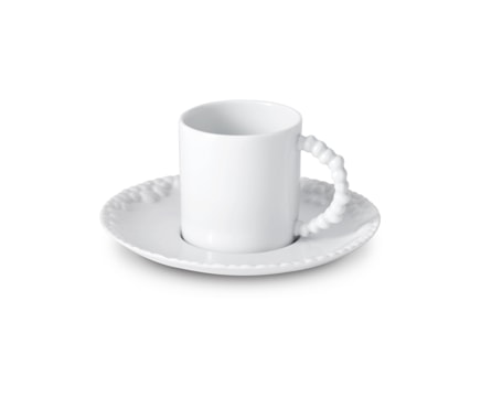 L'Objet, Haas Mojave White, Espresso cup and saucer