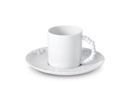 L'Objet, Haas Mojave White, Espresso cup and saucer