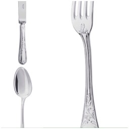 Ercuis, Du barry, silver plated, Salad serving fork